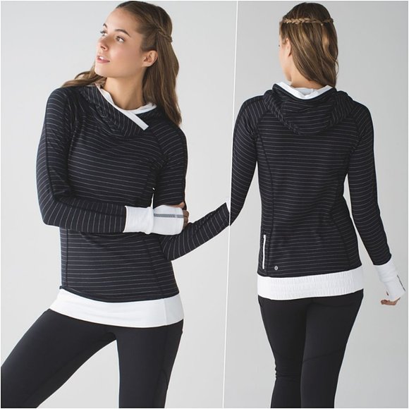lululemon athletica Tops - RARE Lululemon Soft Slim Fit Hoodie 8 Black White